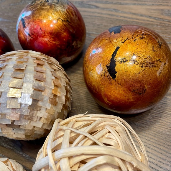 Mixed Material Decorative Bowl / Vase Fillers, Set of Eight - Picture 2 of 10